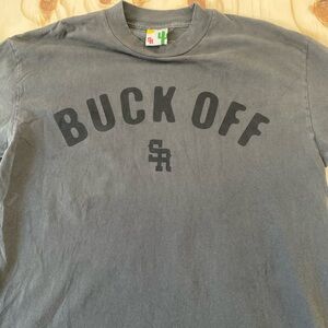 Stevenson Ranch Buck Off Shirt Mens Large Dark Gray Cactus Western
